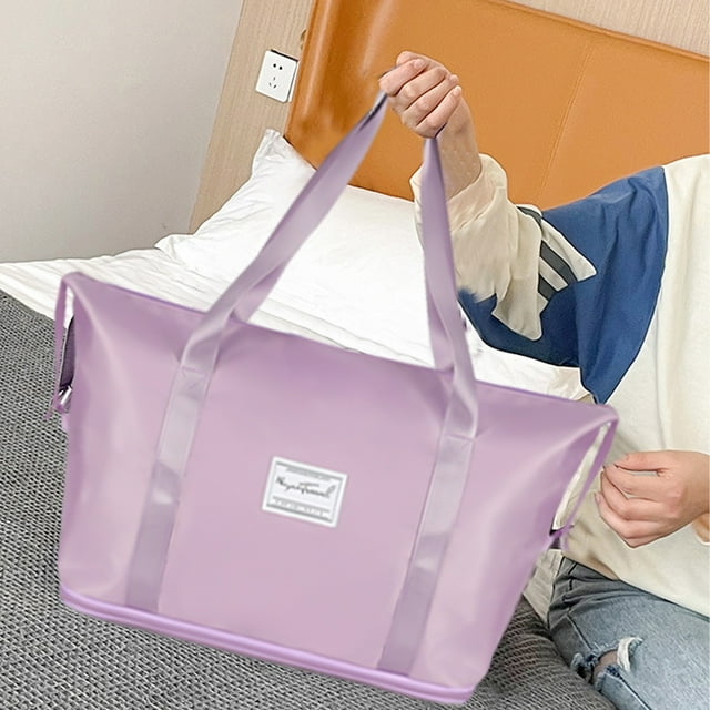 Bolsa de viaje grande, bolsa expandible para gimnasio, equipaje de mano para mujer con funda para carrito, bolsillo impermeable, bolsas de lona de viaje, contenedores de almacenamiento de viaje