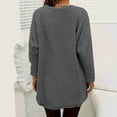 thumbnail image 4 of Bixock Fall/Winter Women Maternity Fleece Tops Long Sleeve Shirts V Neck Loose Pregnant Casual Blouse with Pockets Soft Breathable Warm Daily Wear Maternity Clothings, 4 of 6
