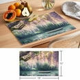 thumbnail image 6 of Forest Lake Placemats Set of 4, Boat Flowers Non-Slip Place Mats Washable Table Mats for Kitchen Dining Table Decorations Indoor/Outdoor, 6 of 9