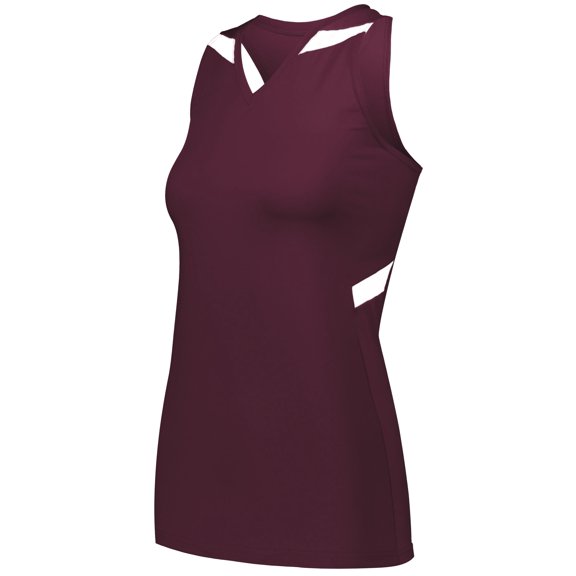 Holloway Sportswear XS Womens PR Max Compression Jersey Maroon/White 221337