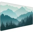 thumbnail image 1 of Fog Misty Forest Mountain Landscape Desk Mat,Extended Gaming Mouse Pad Large Non-Slip Rubber Base Mousepad with Stitched Edges,Waterproof Desk Pad for Computer/Laptop/Work/Office/Home 31.5" X 15.7", 1 of 5