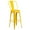 Yellow, variant on Flash Furniture Commercial Grade 30" High White Metal Indoor-Outdoor Barstool with Removable Back
