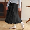thumbnail image 2 of WhouRiu Girls Solid Color Skirts Summer Cute Elastic Waist A Line Skirt Kids Comfortable Versatile Everyday Casual Wear,8-9 Years, 2 of 5