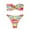 Multicolor, variant on Luxalzxs Thong Bikini Sets for Women Strapless Bandeau Swimsuit Color Block Cutout 2 Piece Bathing Suits Swimwear Beachwear