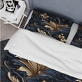 thumbnail image 4 of DESIGN ART Designart "Opulent Allure Deep Navy" Gold Bohemian - Bedding Cover Set With Shams Queen, 4 of 5