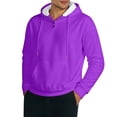 thumbnail image 2 of Basic Hoodies for Men 2025 Fall Winter Long Sleeve Button Hooded Sweatshirt with Pockets Pullover Hoody Mens Hoodies, 2 of 5