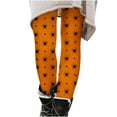 thumbnail image 2 of Lilgiuy Halloween Leggings for Women Winter Warm Orange Spider Printed High Waist Stretchy Thermal Pants Elastic Long Trouser for Holiday, 2 of 5