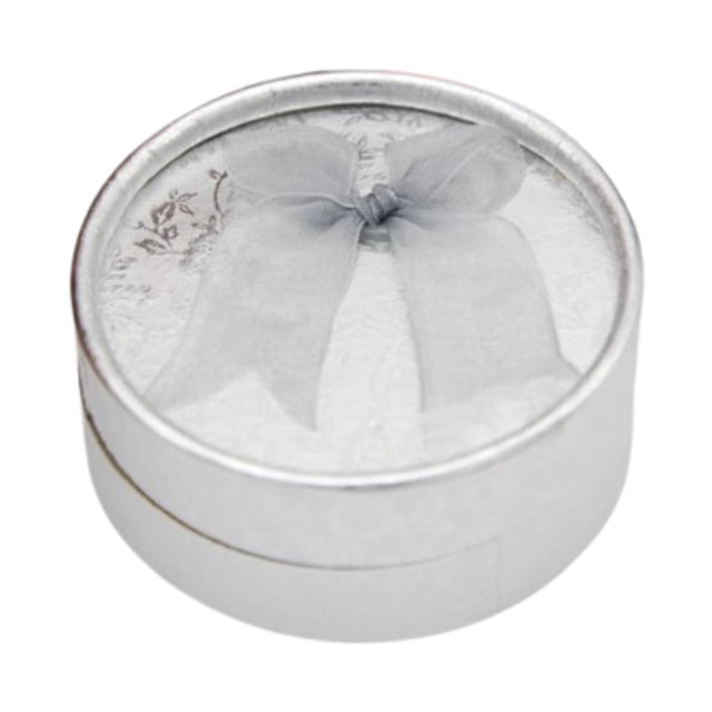 Caja de regalo de joyería, escaparate colgante, caja de anillo de compromiso para mujer, boda Plata