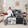 thumbnail image 3 of Feelyou Lodge Cabin Queen Comforter Set, Wolf Bear Bedding Comforter Set, 3pcs, 3 of 7