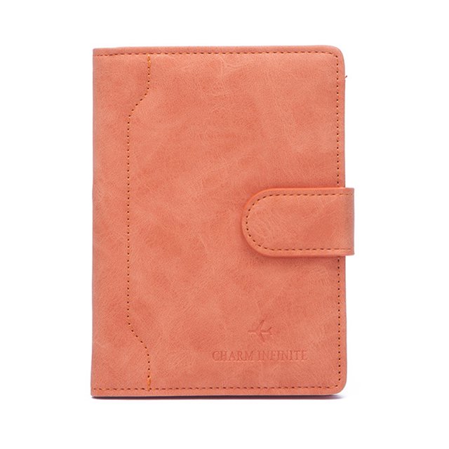 Funda para pasaporte, cartera, bloqueo RFID, tarjetero de cuero, accesorios de viaje para mujeres y hombres