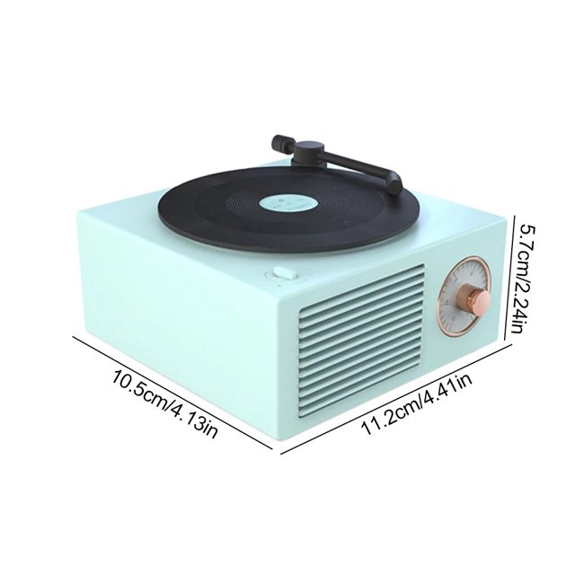 "FREESTYLE NOK Turntable Speaker USB V5.0 Record Player Stereo Vintage Portable Speaker, Green"