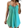 thumbnail image 1 of Aayomet for Women Maillot de Bain 2 Pcs Maillot de Bain Normal Dos Nu 2 Pcs Imprimé Réglable Imprimé Multicolore (Bleu Ciel, TTG), 1 of 5