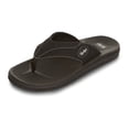 thumbnail image 2 of Floopi Flip Flops for Men Texture Soft EVA Footbed Men Beach Sandals With Soft Webbing Toe Post Comfort Fit Sandals with Indoor & Outdoor Anti Skid Soles, Color Black, Size 12, 2 of 7