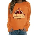 thumbnail image 2 of Wancir Womens Thanksgiving Shirt Leopard Pumpkin Printed Cute Graphic Tee Thankful Grateful Blessed T-Shirts Fall Top, 2 of 4
