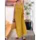 thumbnail image 1 of Summer New Long Version Sling Cotton Linen Simple Loose Pocket Round Neck Temperament Sleeveless Dress Women Dress for WomenL Gao Jinjia LED, 1 of 2