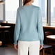 thumbnail image 5 of AUNVITO Women's Satin V-Neck Pleated Blouse with Elegant Design for Chic Style, 5 of 7