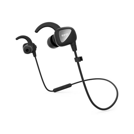 RIF6 Eargo Running Headphones - Bluetooth Wireless Earbuds and In Ear Sports Headphones with Mic - No Slip Ear Grip - Sweat Proof - Sound Isolating - Best Workout Headphones - For iPhone and