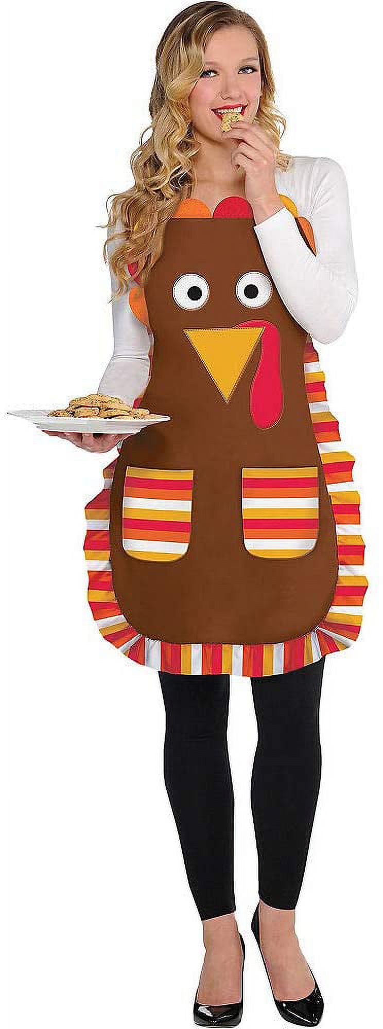Amscan Thanksgiving Turkey Apron, Brown - image 2 of 2
