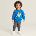 thumbnail image 2 of REDARER Space Rocket Planet Graphic Soft Boys Crew Pullover for Spring Autumn School Daily Play Casual Comfort Tops,4-5 Years, 2 of 7