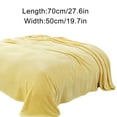 thumbnail image 2 of Cream Yellow Flannel Towel Blanket 19.69*27.56in - Soft Warm Cozy Fleece Throw Rug, Lightweight Comfortable Blanket for Sofa Bed Bathroom Bedding, Ideal for Home Daily Use Travel Outdoor, 1pc, 2 of 2