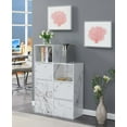 thumbnail image 6 of Convenience Concepts Xtra Storage 2 Door Cabinet with Shelf, White Faux Marble, 6 of 8