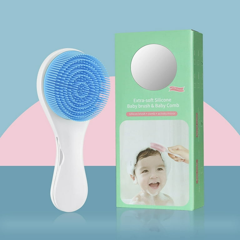 Silicone baby 2024 hair brush