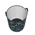 thumbnail image 5 of Uemuo Flamingos And Birds Pattern Circular Laundry Hamper Basket with handles,Collapsible laundry basket,Large capacity laundry hamper,Laundry Organizer-, 5 of 8