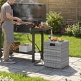 thumbnail image 2 of Costway Housse de Table pour Réservoir de Propane, Boîte de Rangement Carrée de 16 Pouces en Rotin PE pour Réservoir de Gaz avec Couvercle Rabattable Gris Mixte, 2 of 10