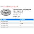 thumbnail image 2 of Front Brake Rotor - Compatible with 2021 - 2022 Kia K5, 2 of 2