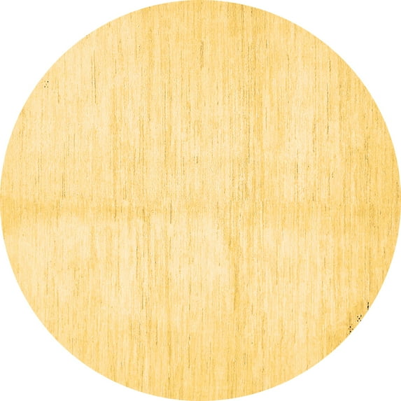 Ahgly Company Indoor Round Solid Brown Modern Area Rugs, 4' Round