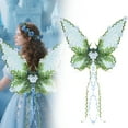 thumbnail image 2 of SUSHANG Colorful Artificial Butterfly Wing Decoration - Elegent Floral Vine Accessories for Women, Festival Costume Headpiece, Fairy Garden Party Decor, 3D Spring Leaf Design, 2 of 8