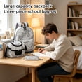 thumbnail image 4 of Backpack for Girls 3PCS Star Prints School Backpacks with Lunch Box Pencil Case Kids Backpack for Elementary Travel Backpack, 4 of 5