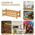 thumbnail image 6 of Gymax 2-Tier Bamboo Wine Rack 12 Bottles Display Storage Shelf Holder Kitchen Natural, 6 of 10