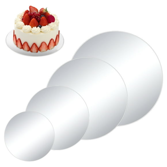Ruiboury 4piece Cake Board Turntable For Easy And Non-Stick Baking Easy To Clean Cake Turntable Board