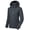 BLACK, variant on Women's Softshell Jacket Ski Jacket with Removable Hood, Fleece Lined and Water Repellent Blue Heather Size XXL