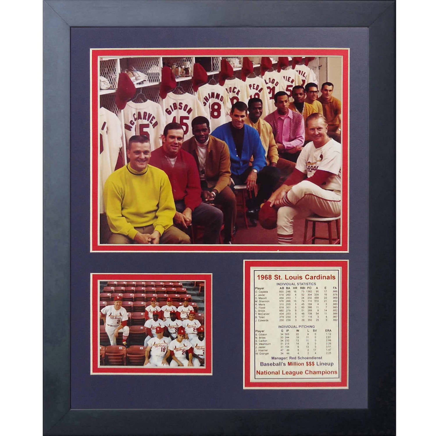 Legends Never 1968 St Louis Cardinals Million Dollar Lineup Legends Never 1968 St Louis Cardinals Million Dollar Lineup Framed Photo Collage 11 X 14