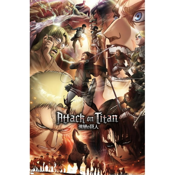 Attack on Titan: Season 3 - Key Art Wall Poster, 22.375" x 34"
