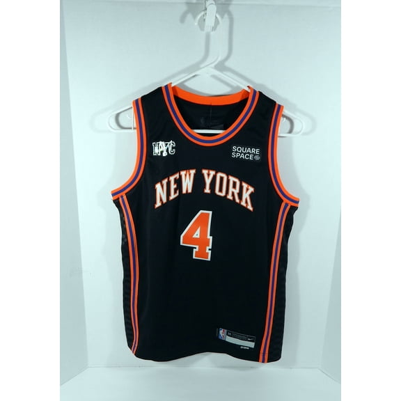 Youth New York Knicks Derrick Rose #4 Swingman Black Jersey City Nike NWT M 0S