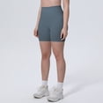 thumbnail image 5 of IWRICH High Waisted Biker Shorts for Women Tummy Control Lift Gym Workout Athletic Shorts Yoga Pants Blue M, 5 of 9