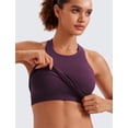 thumbnail image 4 of Top Corto Sin Costuras con Cuello Alto y Textura Acanalada CRZ YOGA Morado XX-S, 4 of 4