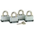 thumbnail image 1 of Master Lock 4 Pack No. 22 Warded Laminated Padlocks 3009D, 1 of 1