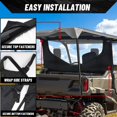 thumbnail image 4 of StarknightMT Pioneer 1000-5 Rear Window - Waterproof UTV Mid Panel With Zipper Compatible With Pioneer 1000-5 2016-2025 0SR95-HL4-211A Pioneer 1000 5 Accessories, 4 of 8