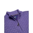 thumbnail image 2 of Oxford America Men's Linden 1/4-Zip Quilted Golf Pullover, Medium Grape -, 2 of 2
