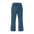 thumbnail image 4 of LADIGASU Men's Capri Pants with Drawstring Breathable Casual Pants for Travel, Beach,Outdoor, 4 of 6