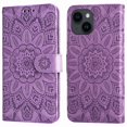 thumbnail image 1 of Funda tipo cartera GANGXUN para iPhone 14 , diseño girasol, cuero PU, soporte, cierre magnético, tarjetero, 1 of 5