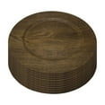 thumbnail image 2 of Gibson Home Feri 12 Piece 13 inch Plastic Wooden Skin Luxe Chargers in Brown, 2 of 2