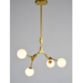 thumbnail image 1 of Bethel International BE15 4-Light 16" Gold Chandelier Ceiling Light Fixture, 1 of 1