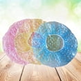 thumbnail image 2 of 6 Pcs Shower Caps, Waterproof Bath Caps Plastic Disposable Shower Caps Elastic Band Bath Hair Caps for Women Kids, 2 of 6