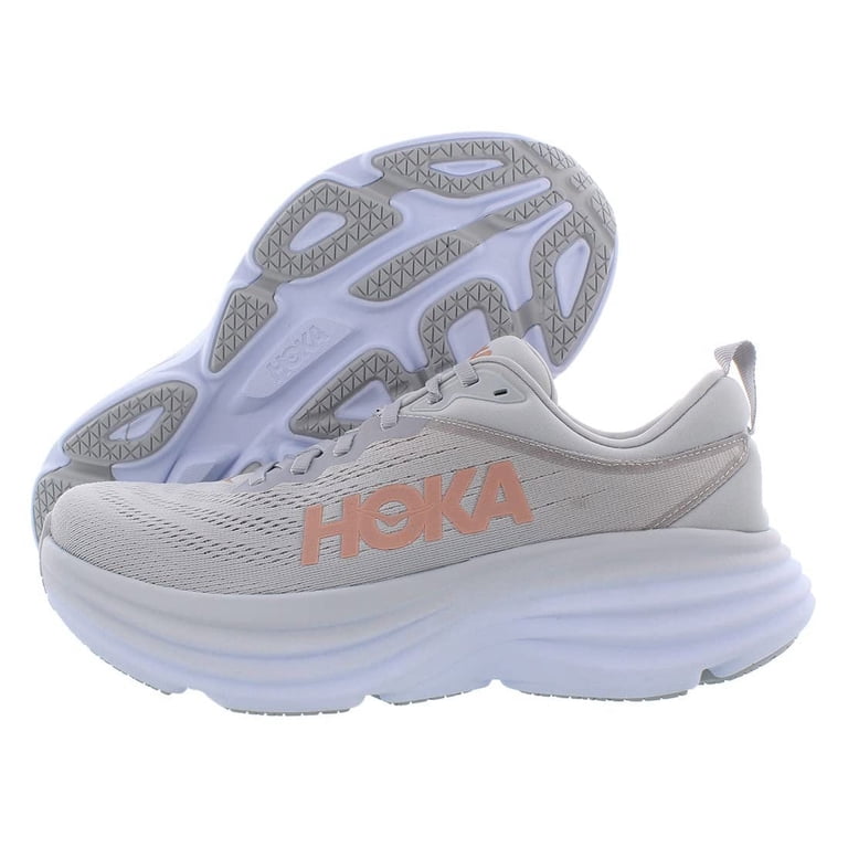 Hoka Women's Bondi 8 Sneaker, Harbor Mist/Lunar Rock, 6 - Walmart.com