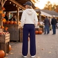 thumbnail image 6 of Women's Workout Sweatpants Wide Leg Relaxed Fit Drawstring Waist Athletic Lounge Pants, 6 of 7